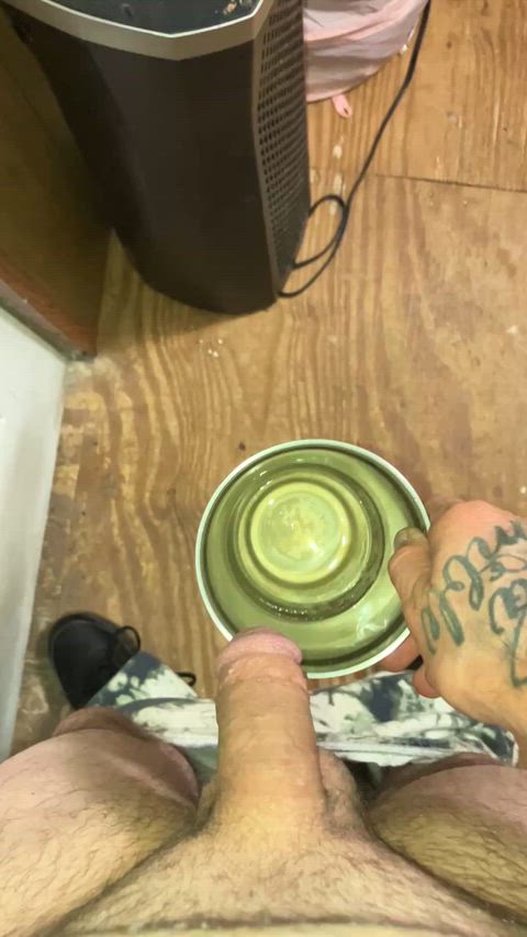 34M .  About filled this huge cup all the way up.