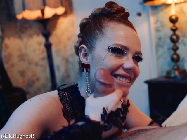 Big Dick Blowjob Ella Hughes Eye Contact Handjob NSFW Pornstar Redhead Sucking Xander Corvus Porn GIF by nexus31