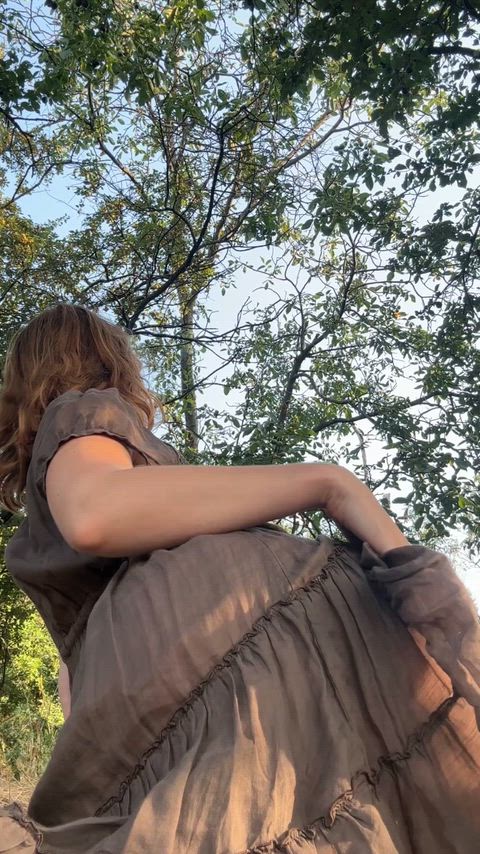 Showing off my huge hungry ass in the park