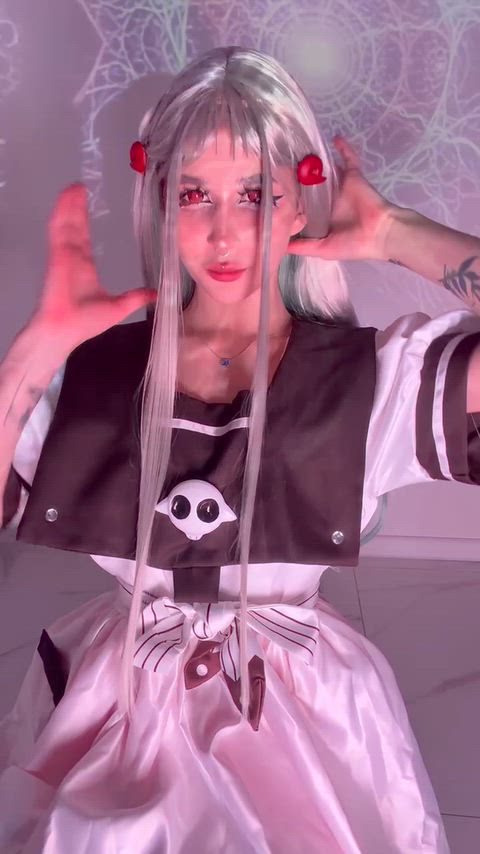 Anime Cosplay Cute Japanese Schoolgirl Solo Tease Teen White Girl Porn GIF by mystpetal