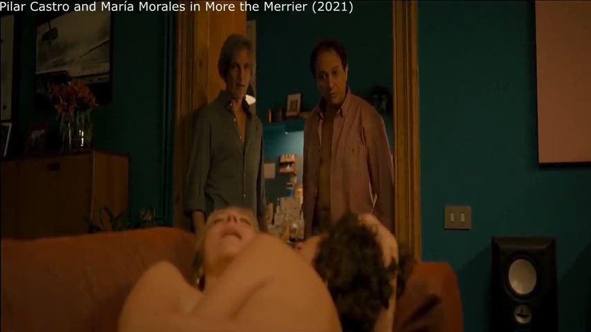 Wives Pilar Castro and María Morales cuck their husbands in More the Merrier (2021) 4