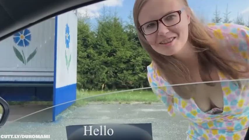 Car Sex Chubby Cum Cum On Pussy Doggystyle MFM Public Sex Threesome Porn GIF by duromami
