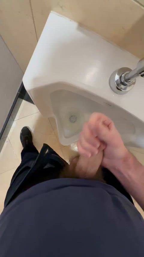 Jacking off in a bathroom at school