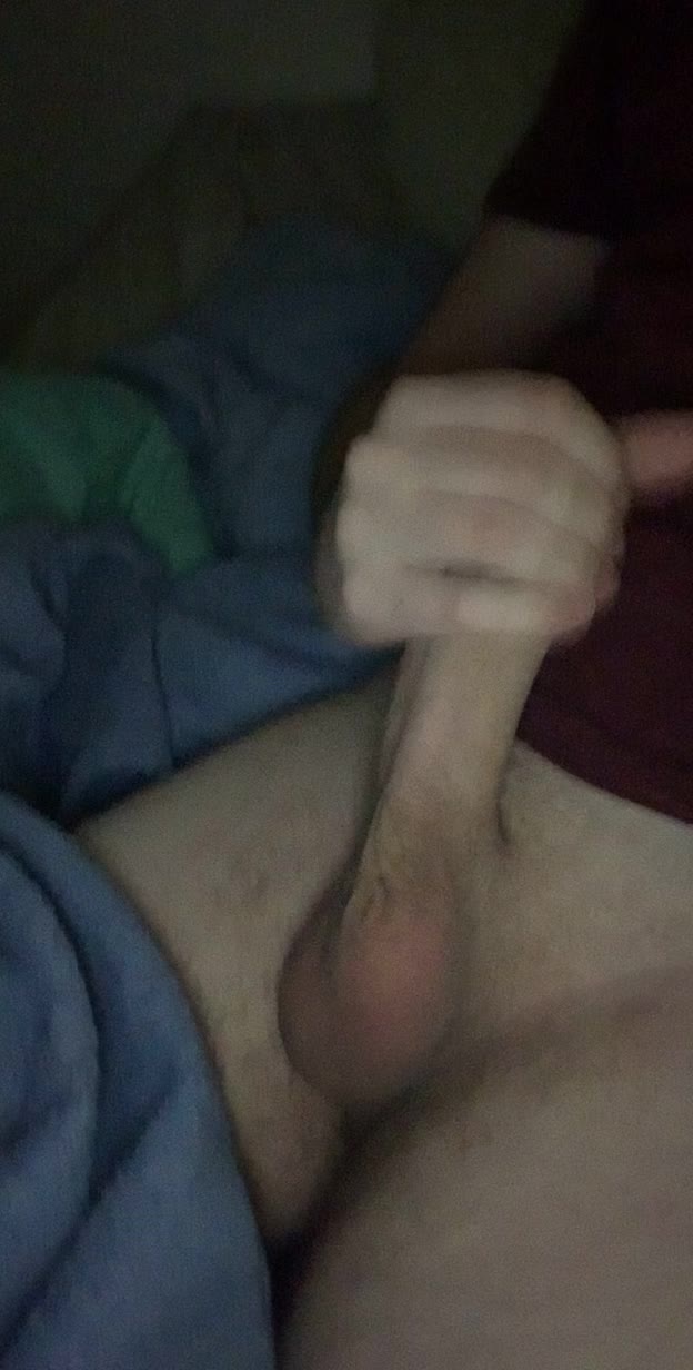 jacking off my young uncut morning wood