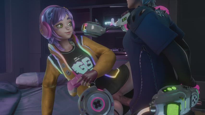 Battle Gamer Mae gets fucked and creampied (GoldenEye2077)
