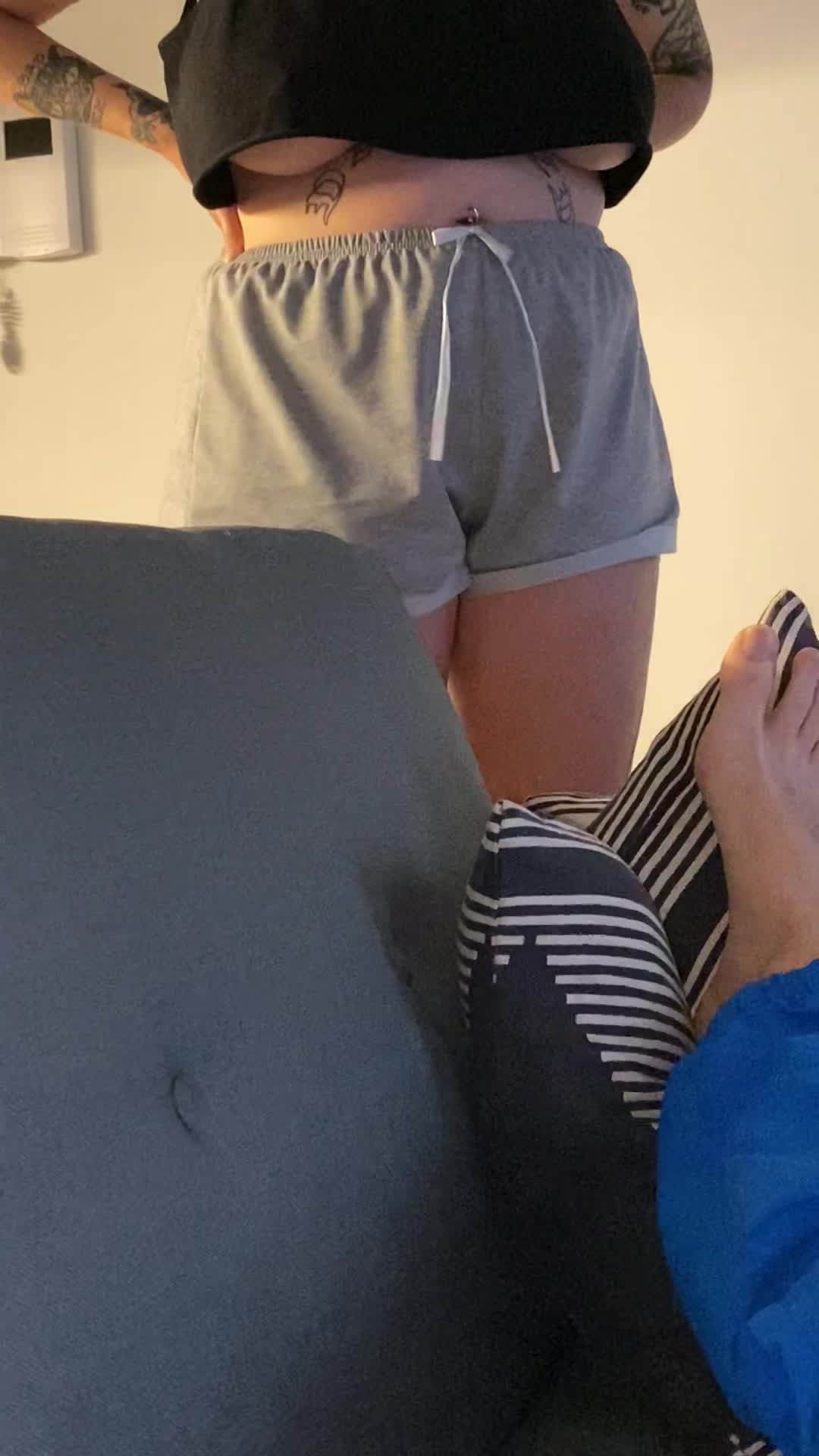 Eyes off my face, my tits are down here