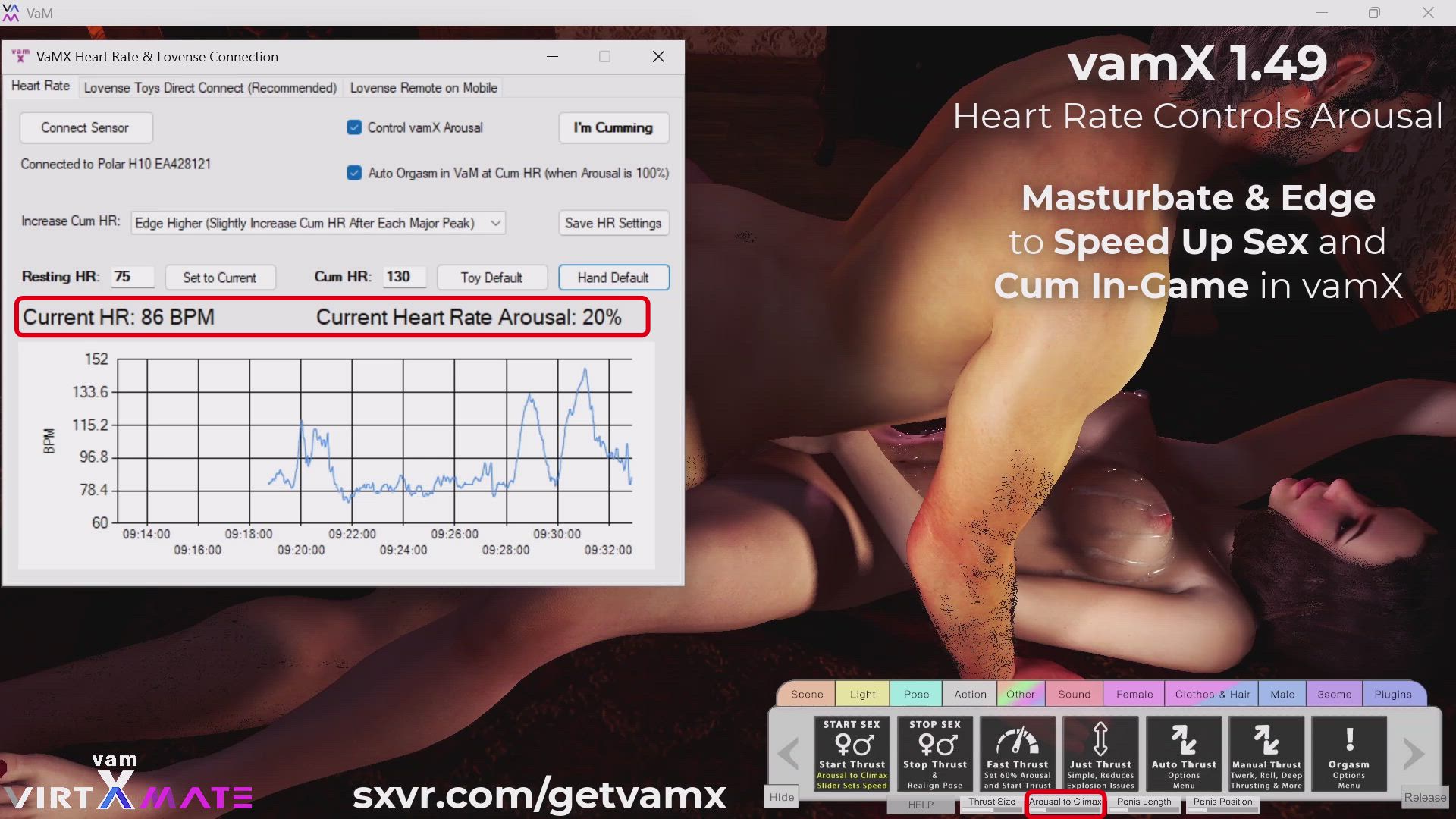 vamX 1.49 — Your Heart Rate Changes Start In-Game Sex, Edging, Kindroid.ai