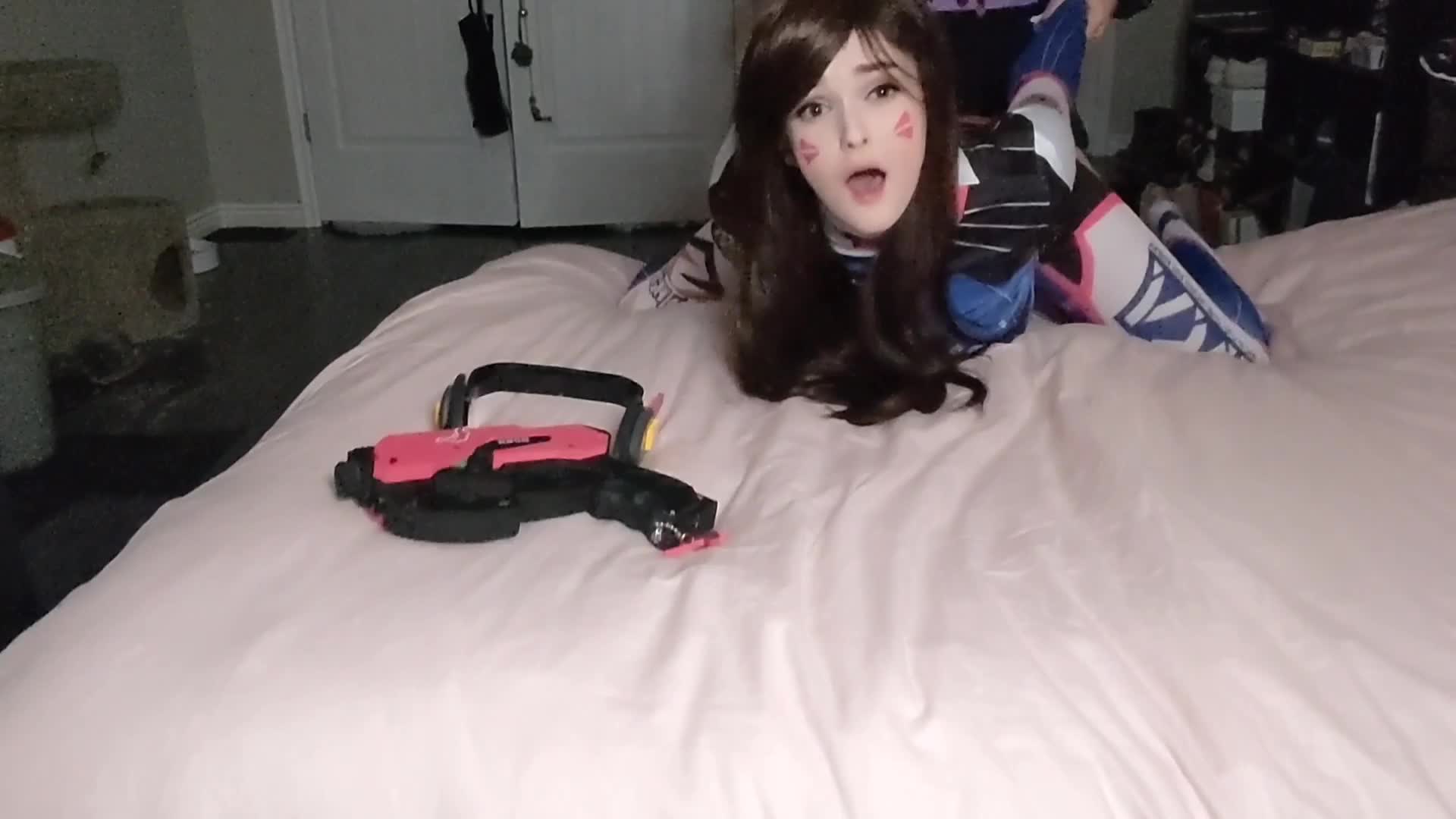 Okay you're probably sick of my d.va suit by now. Guess it's a good thing he ripped it open