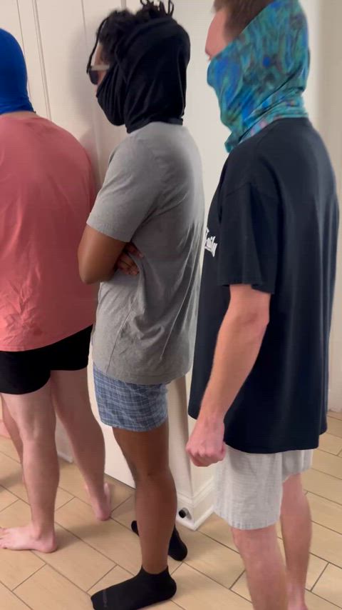 Behind the scenes look of how the guys stay nice and hard at our gang bang shoots