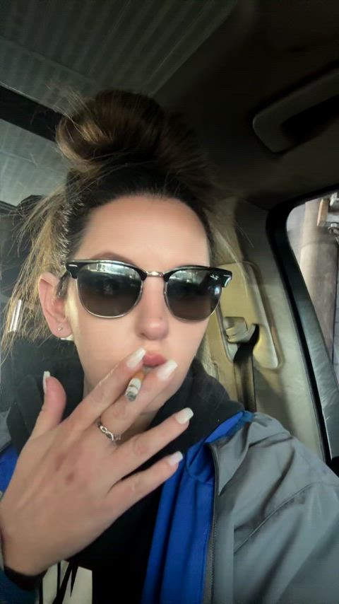 Sun glasses keeps the smoke out of my eyes