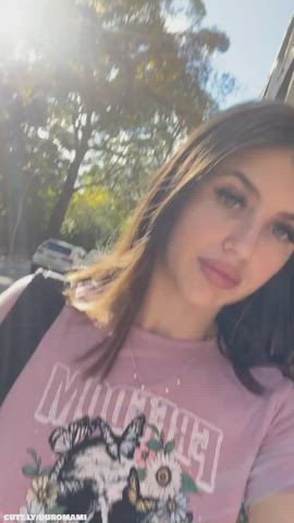 Amateur Boobs Cute Flashing Natural Tits Pretty Public Tits Porn GIF by duromami