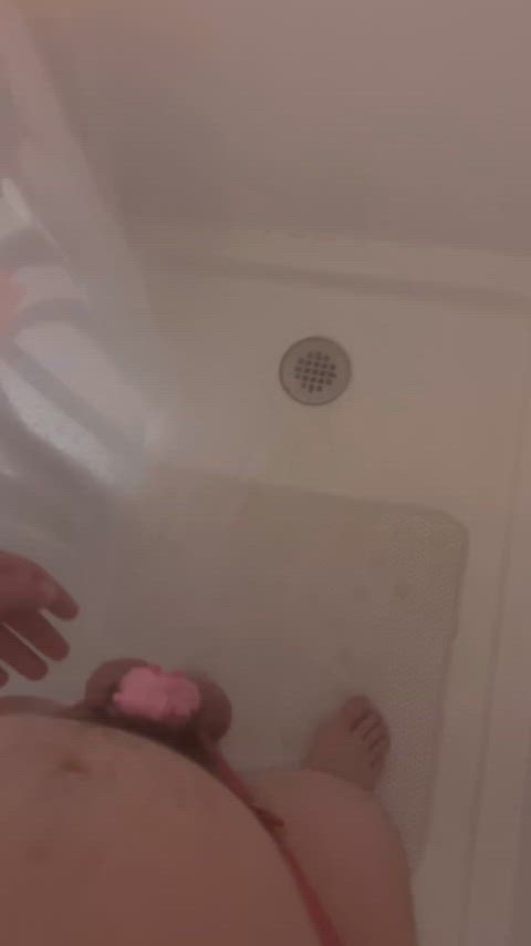 She’s showering her hubby the way he always wanted.