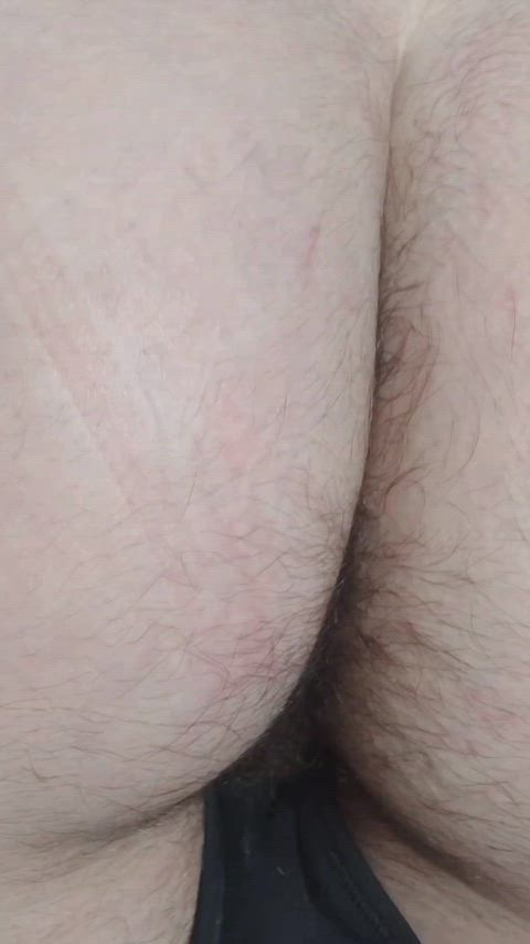 A close-up of my hairy ass fart to have a nice day