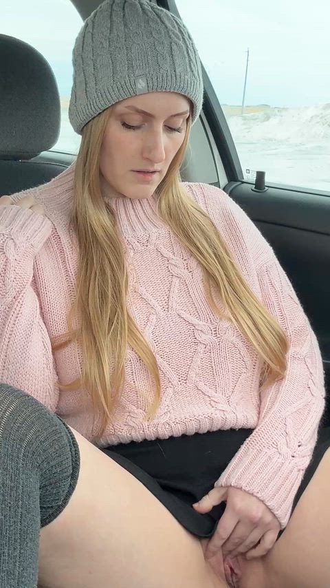 Amateur Blonde Cute Masturbating NSFW Public Pussy Solo Porn GIF by deedeebabbii