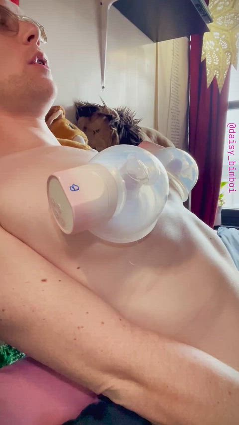 My mind falls into blank feminine bliss the harder and deeper my big nipples get pumped!