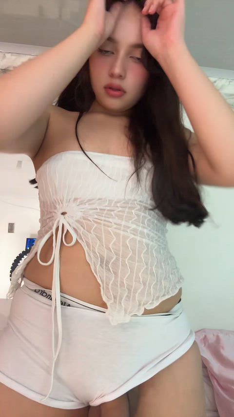 Picture my girlcock resting against your mouth — would you let me in?