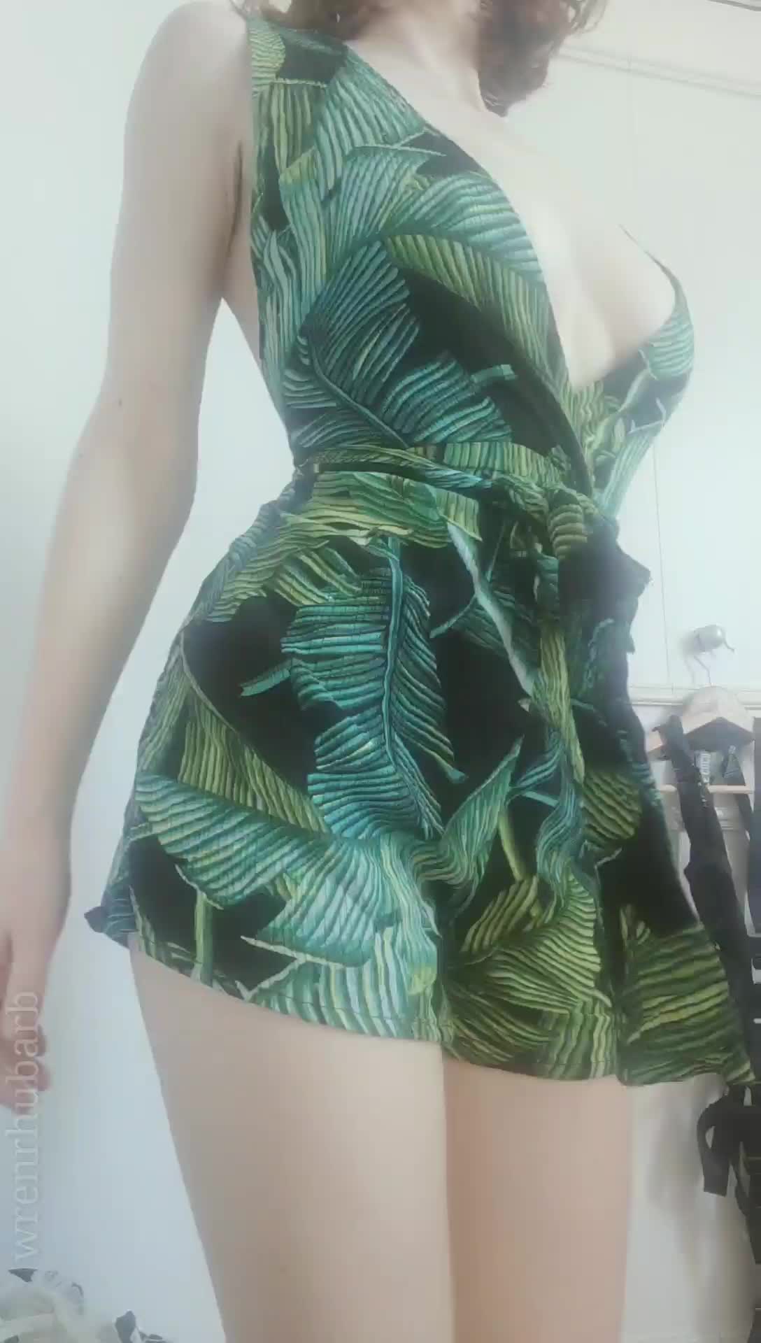 This dress might hold my boobs down, but it sure doesn't hold them in 😋