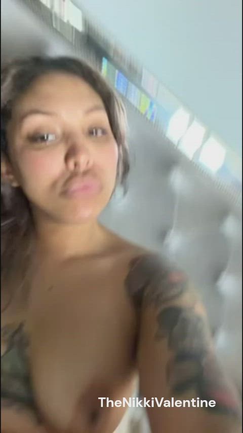 Big Tits Boobs CamSoda Camgirl Ebony Latina Natural Tits Spit Tattoo Tits Porn GIF by camsoda