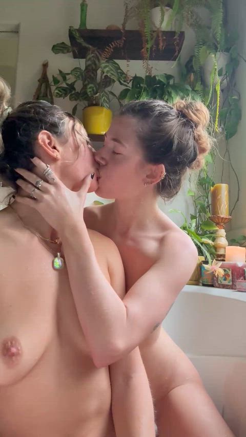 Taking a bath with my girl