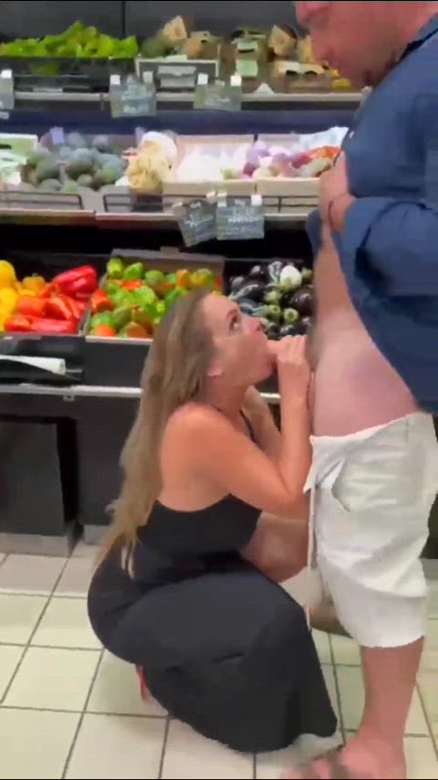Amateur Big Tits Blonde Blowjob Caught Exhibitionism Exhibitionist Grocery Store Public r/CaughtPublic Porn GIF by populardick