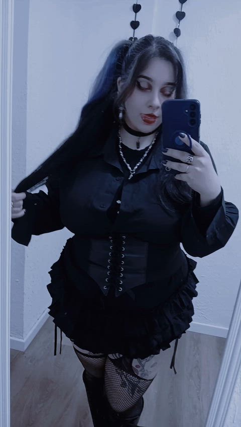 Alt Amateur Cute Goth Homemade Latina OnlyFans Raven SFW Solo Porn GIF by raven.roth