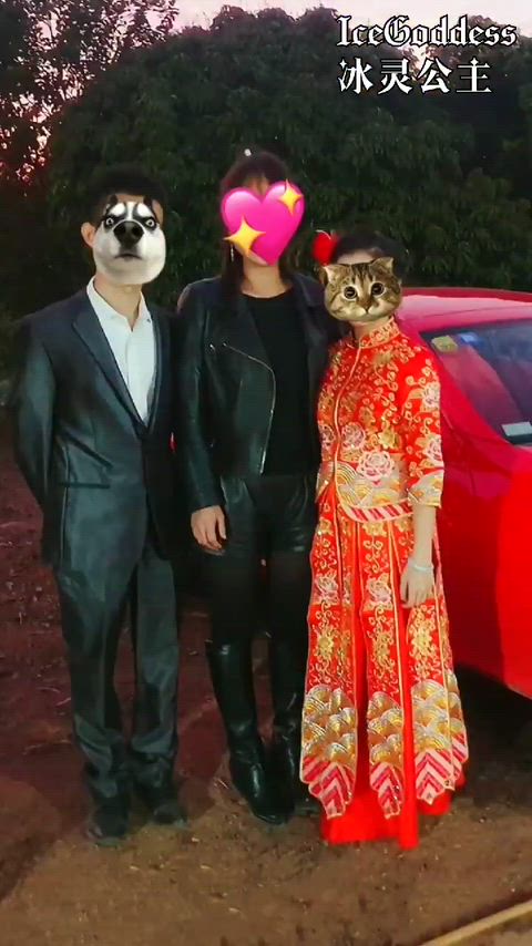 He worships his Mistress on his wedding day