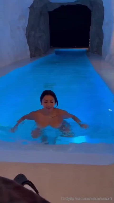 Poolside Blowjob
