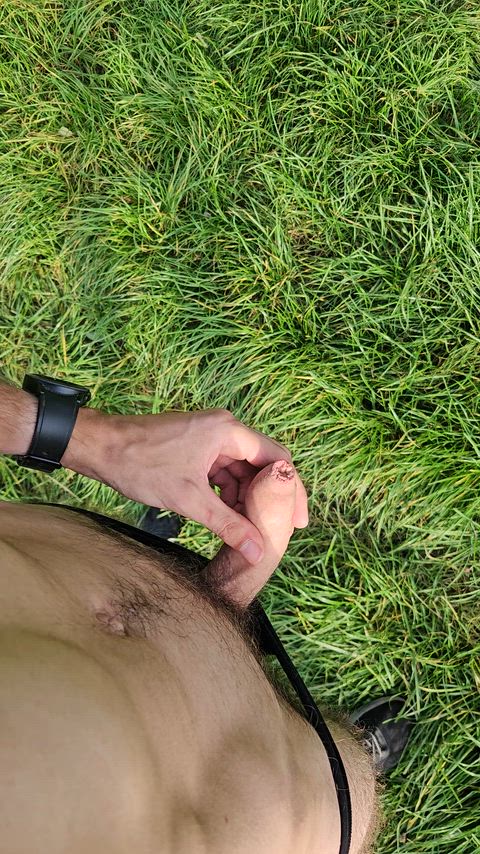Pissing myself next to a highway