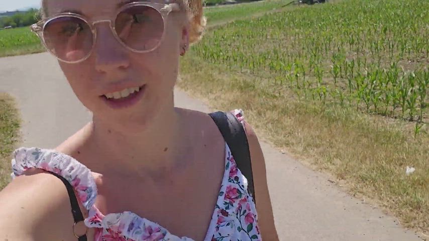 Amateur Flashing Natural Tits Porn GIF by ersties