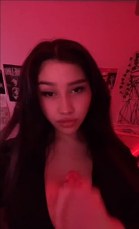 19 Years Old Amateur Dildo Handjob Homemade JOI Latina Solo Spit Teen Porn GIF by populardick