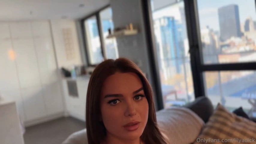 White trans cums from Big Black Cock
