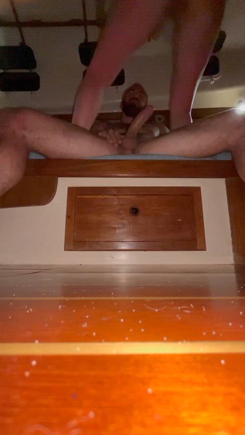 bouncing on cock in a boat