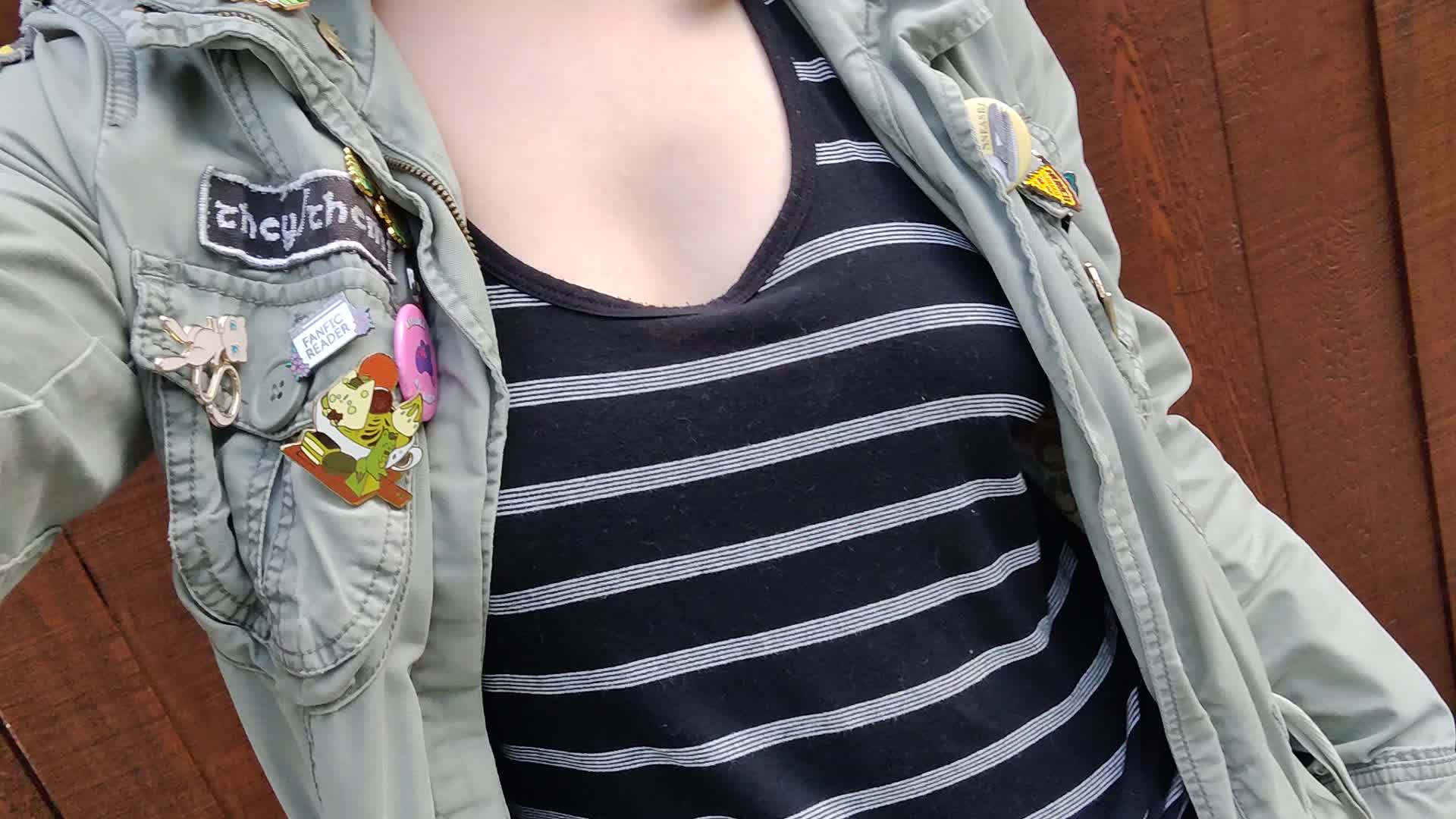 Titty flash, with a little nipple play