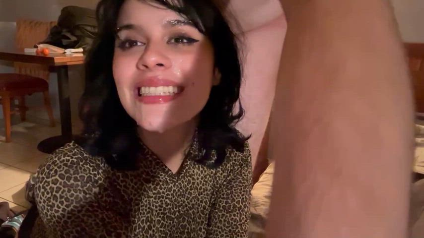 Cutie takes a big load