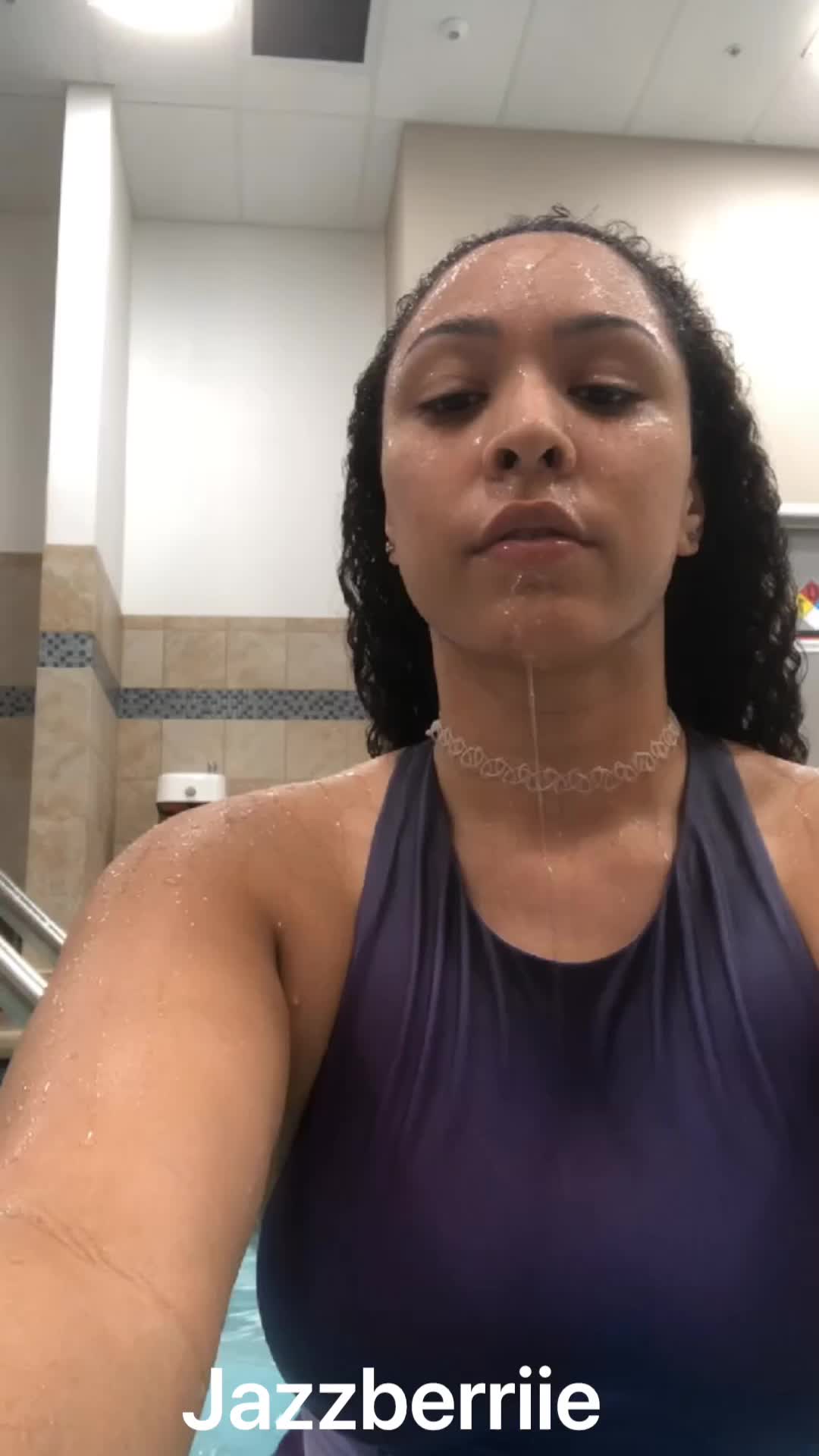 Jazzy loves going to the jacuzzi
