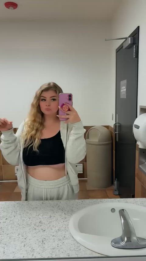 Playbook dare - The bathroom exhibitionist. What playbook dare do want to see done next ? (f)