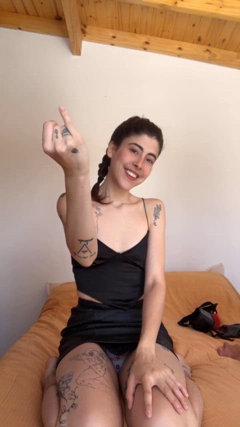 you look so pathetic getting hard at my little finger beta haha lets show my friends so we can all laugh about it