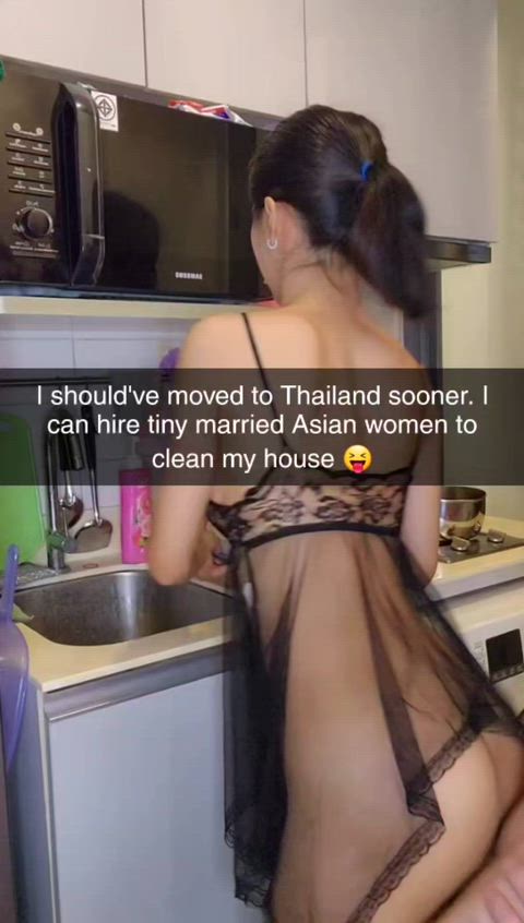 Asian BWC Caption Cheating Creampie Cuckold Freeuse Interracial Thai Used Porn GIF by populardick
