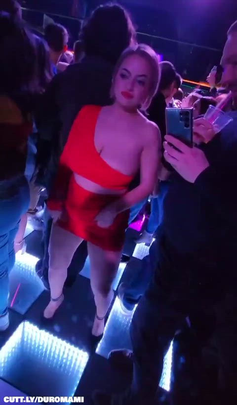 Amateur Big Tits Club Dancing Flashing Nightclub Public Real Couple Tits Trashy Boners Porn GIF by duromami