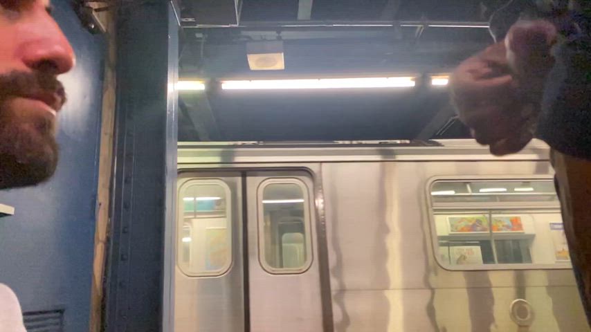 Found some dick to suck on the subway platform. I didnt give a fuck who saw