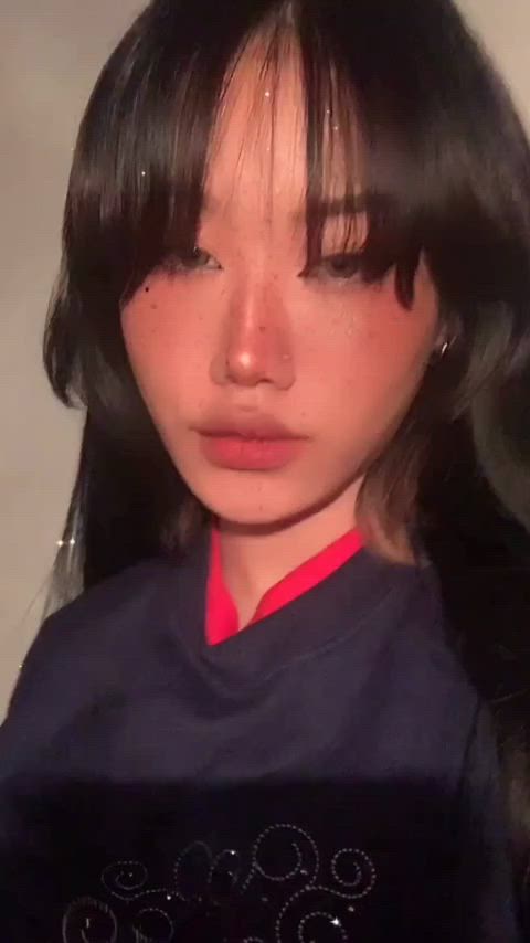 Amateur Asian Bangs Big Tits Boobs Brunette Cute Natural Tits Teen Tits Porn GIF by populardick