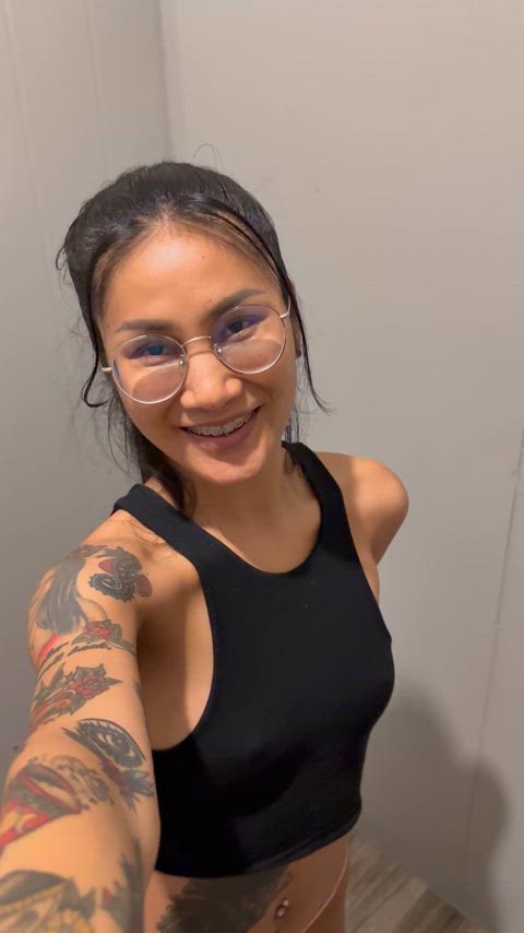 Just an Asian braces girl with some tight holes...