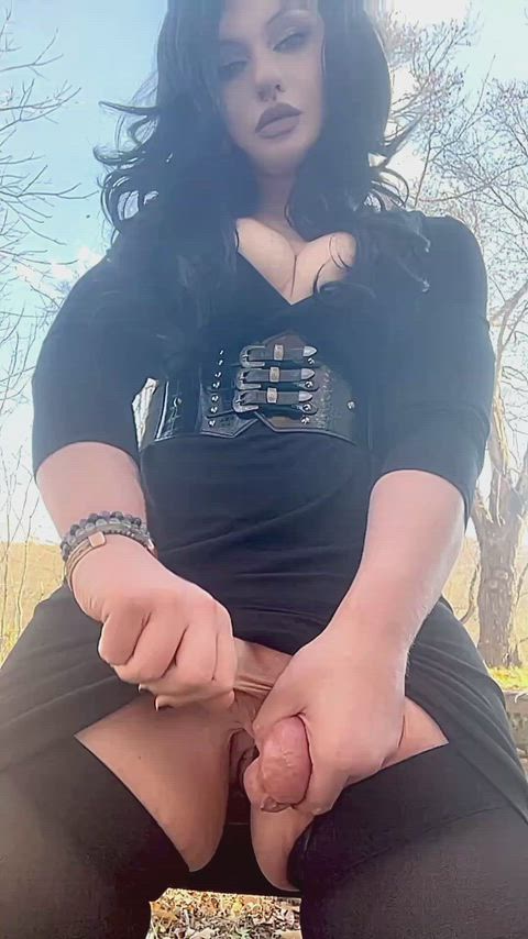 Could I convince you to taste my cum dripping girlcock?