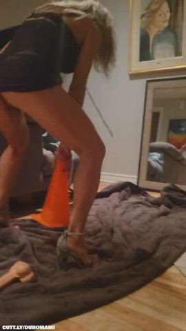 Amateur Compilation High Heels Hotwife MILF Masturbating Object Insertion Pussy Porn GIF by duromami