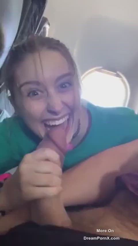 Sucking His Dick on The Plane
