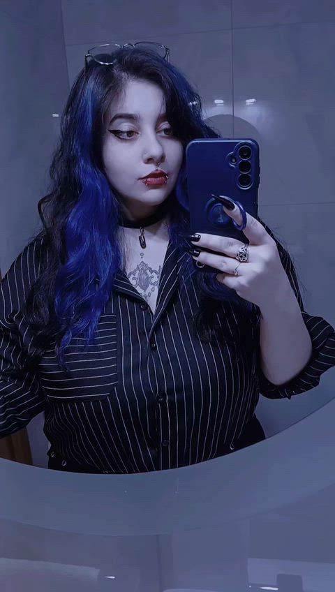 Alt Amateur Big Tits Clothed Domme Femdom Goth OnlyFans Raven SFW Porn GIF by raven.roth