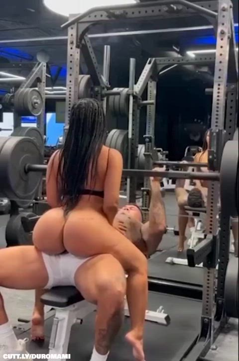 Big Ass Big Tits Cowgirl Gym Public Reverse Cowgirl Riding Porn GIF by duromami