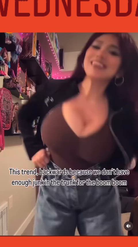 Amateur Big Tits Boobs Bouncing Tits Dance Dancing Huge Tits Natural Tits Teen TikTok Porn GIF by populardick