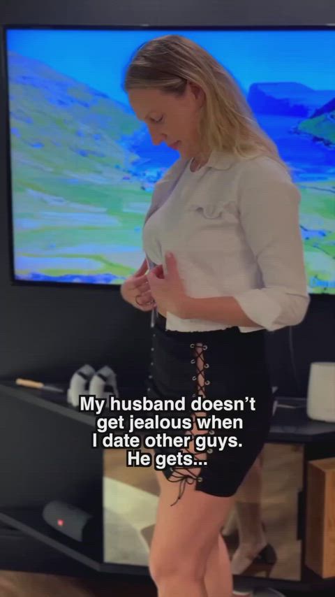 Amateur Blonde Cuckquean Homemade Hotwife MILF Porn GIF by jeffpitch