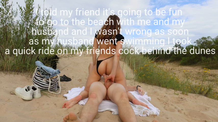 I told my friend it's going to be fun to go to the beach with me and my husband and I wasn't wrong